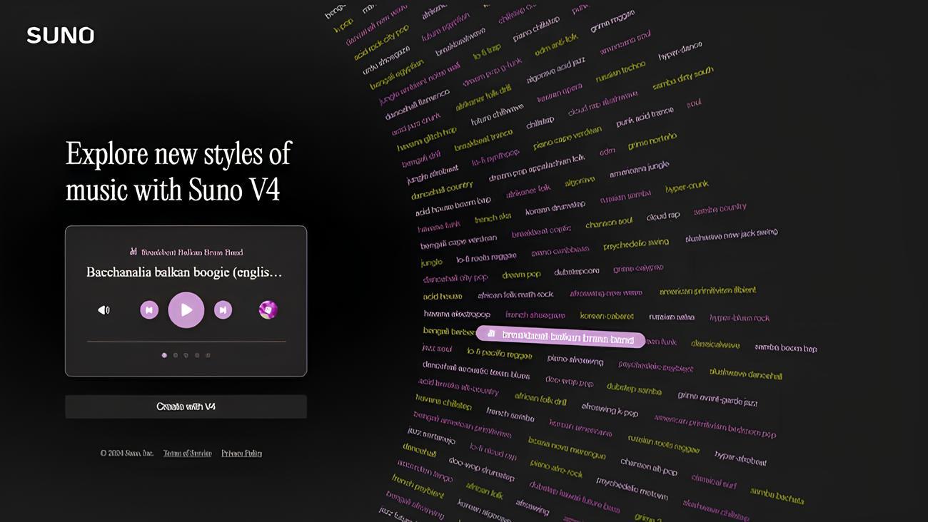 Suno v4 cải tiến giọng hát AI, mở rộng sáng tạo âm nhạc - Techlade