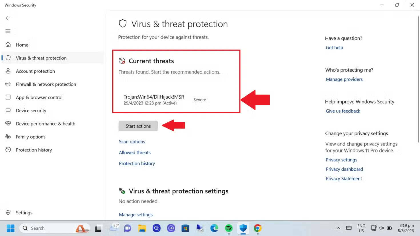 Bảo vệ máy tính khi Windows Security báo virus - techlade