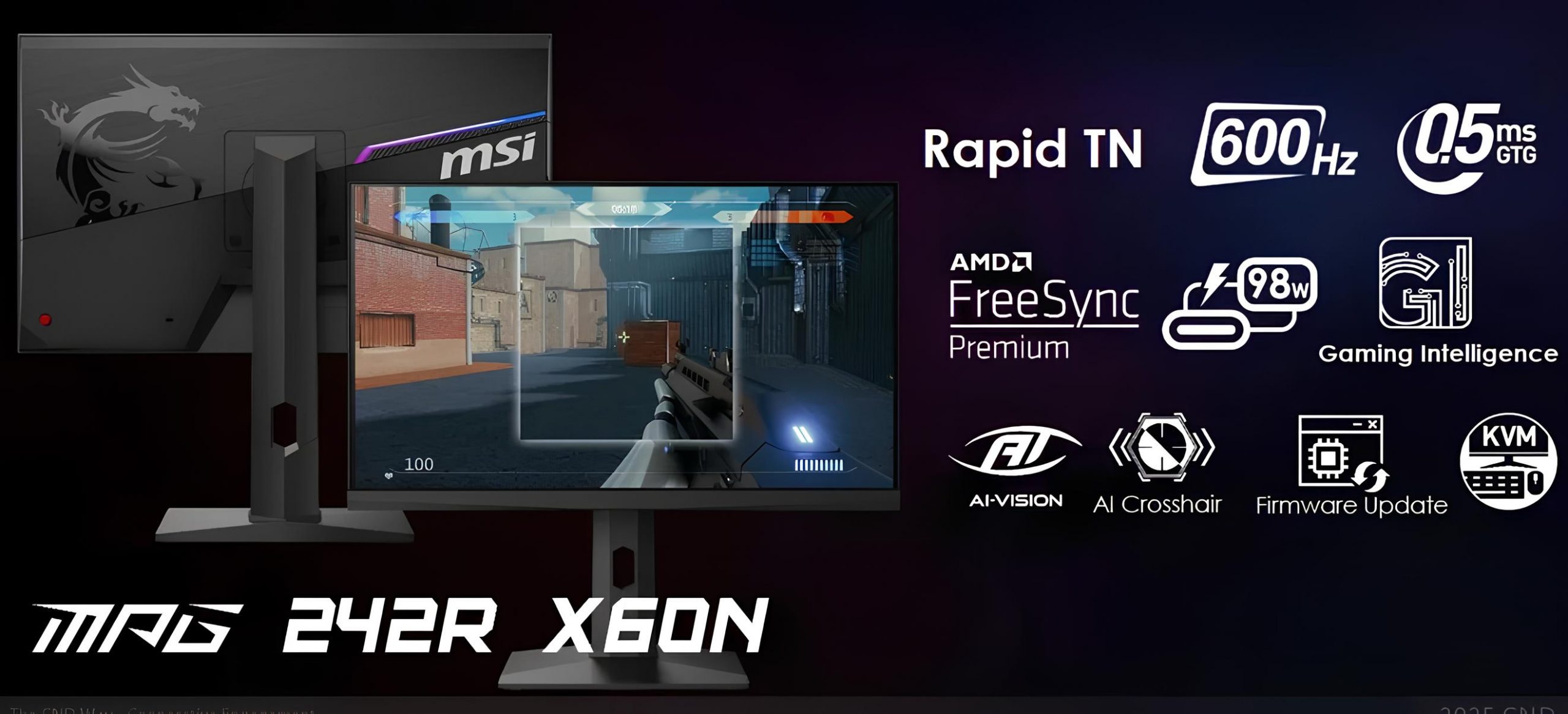 Màn hình gaming 24 inch của MSI đạt tần số quét 600Hz - techlade