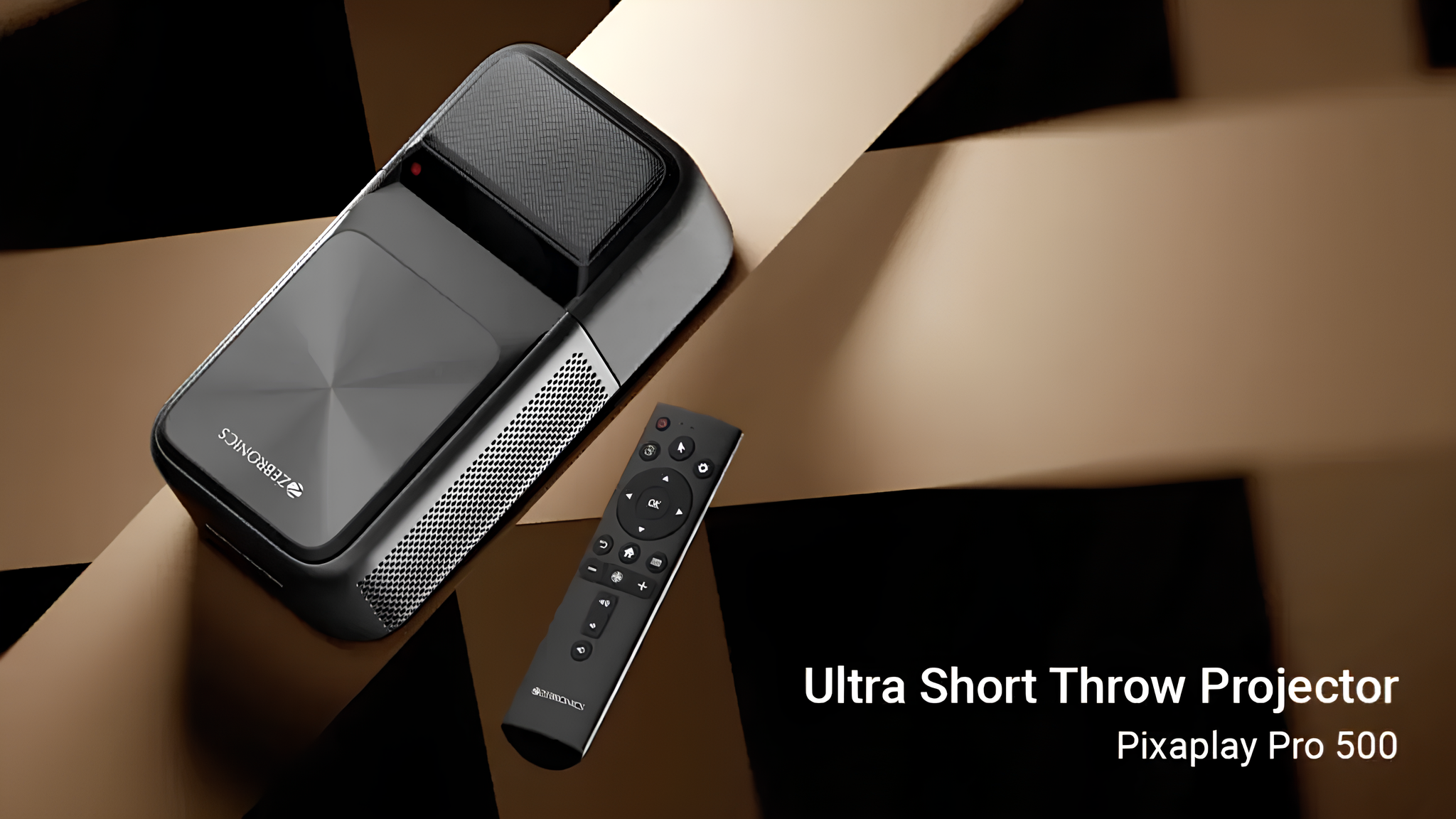 Zebronics Zeb Pixaplay Pro 500: Máy chiếu UST nhỏ gọn, trình chiếu 1080p - Techlade