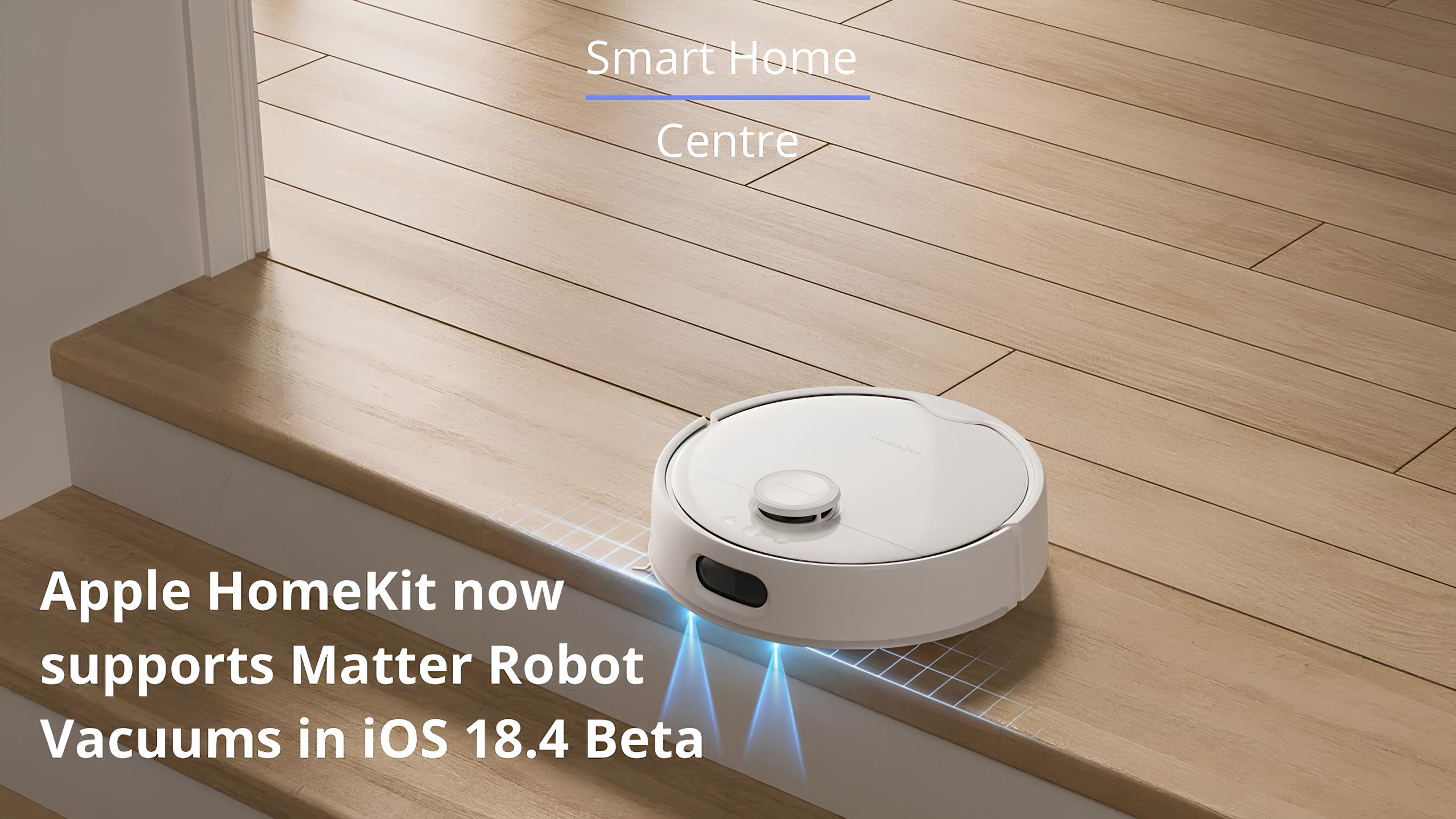 Apple vừa tung ra bản beta đầu tiên dành cho nhà phát triển của iOS 18.4, và người dùng đã khám phá ra rằng bản cập nhật này hỗ trợ điều khiển robot hút bụi trong ứng dụng Apple Home thông qua giao thức Matter. - techlade