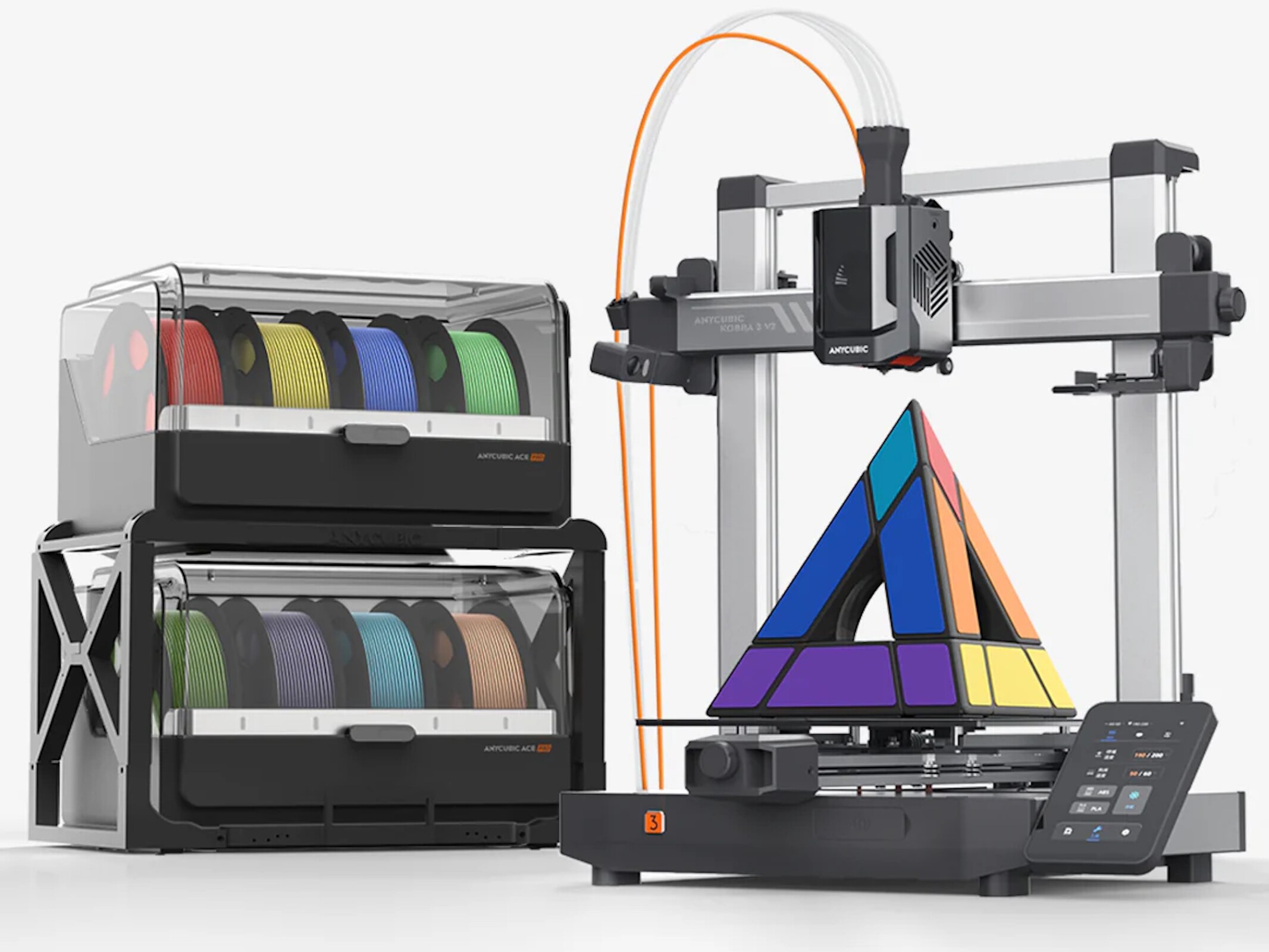 Anycubic Kobra 3 V2 Combo: In 3D đa màu không cần thay sợi thủ công - Techlade