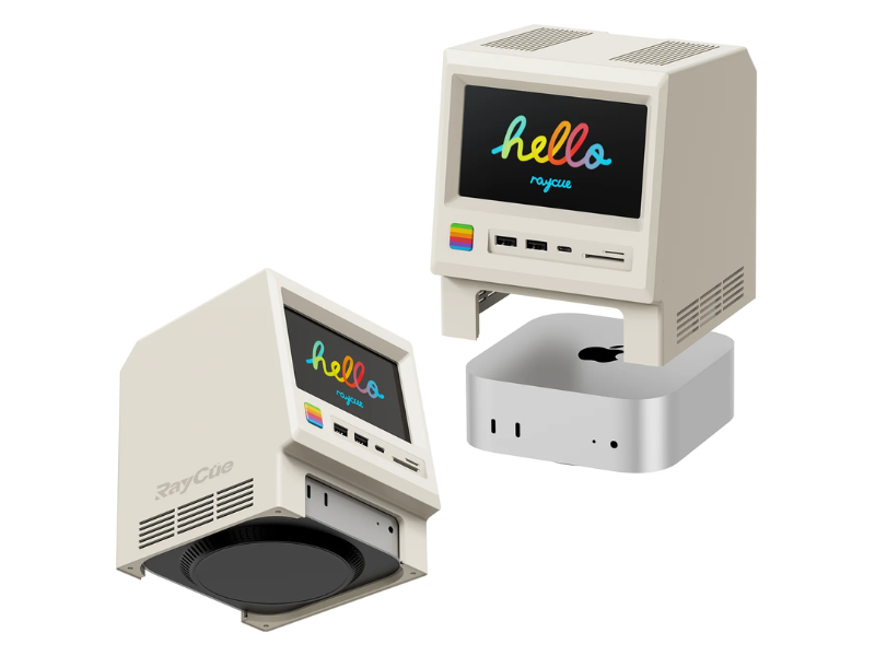 RayCue 128K Puls: Docking Station phong cách Macintosh cổ điển, tích hợp màn hình cảm ứng - Techlade
