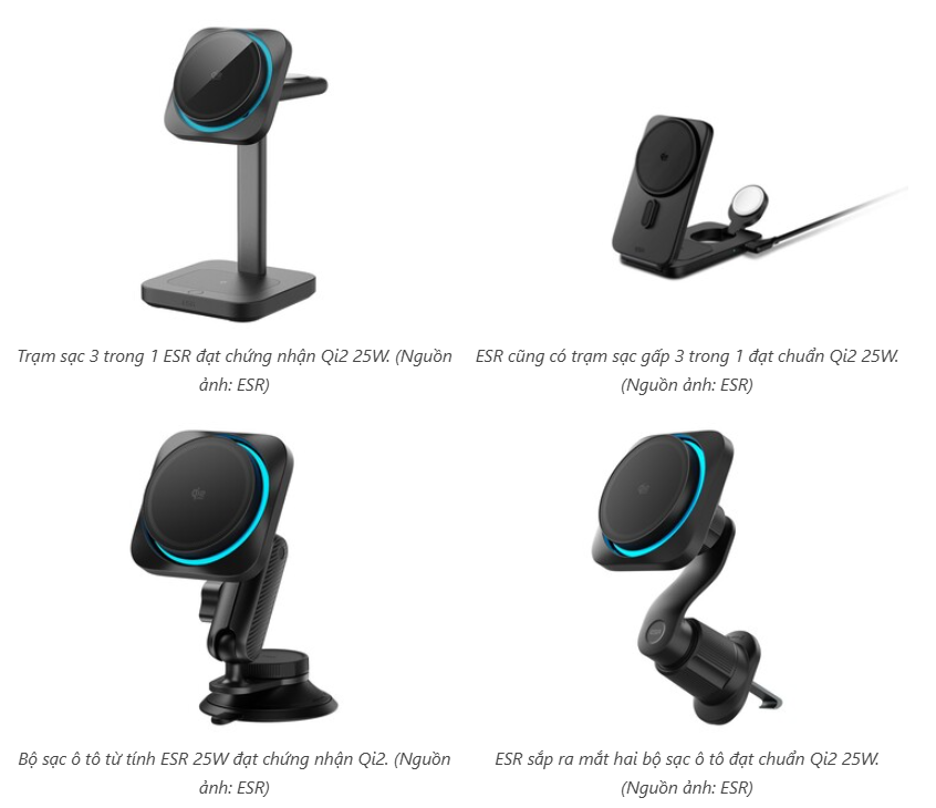 ESR ra mắt phụ kiện sạc Qi2 25W: Hộp sạc 3 trong 1 có nam châm - Techlade