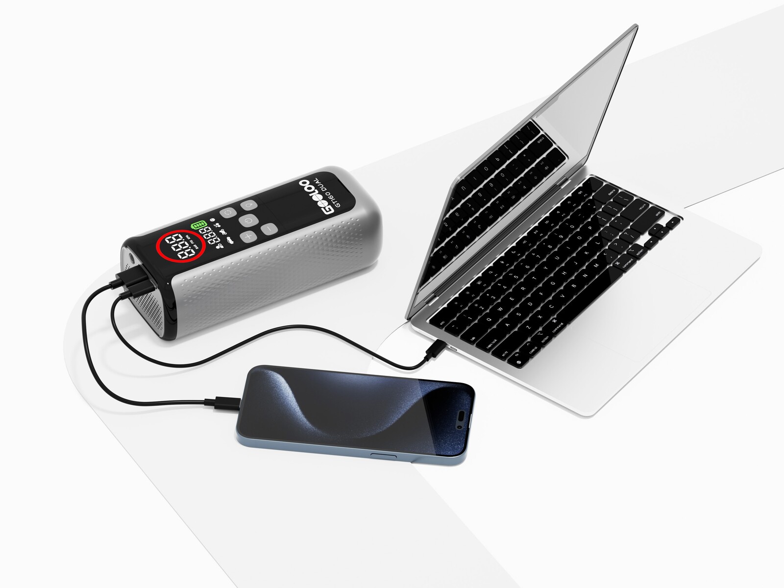 Gooloo GT160 Dual ra mắt: Bơm lốp kiêm sạc dự phòng pin 10.000 mAh - Techlade