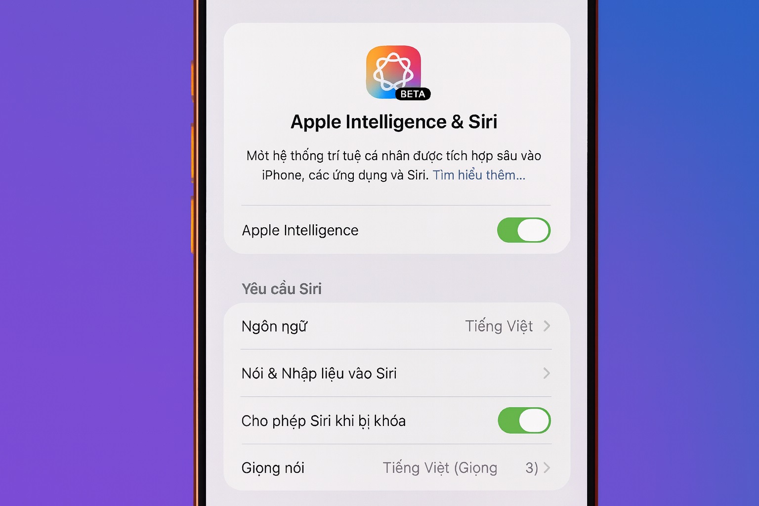 Apple chính thức hỗ trợ tiếng Việt trên Apple Intelligence - Techlade
