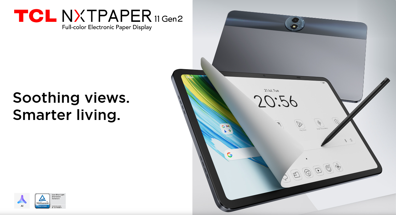 TCL NXTPaper 11 Gen 2 ra mắt: Tablet màn hình "giống giấy" chống mỏi mắt - Techlade