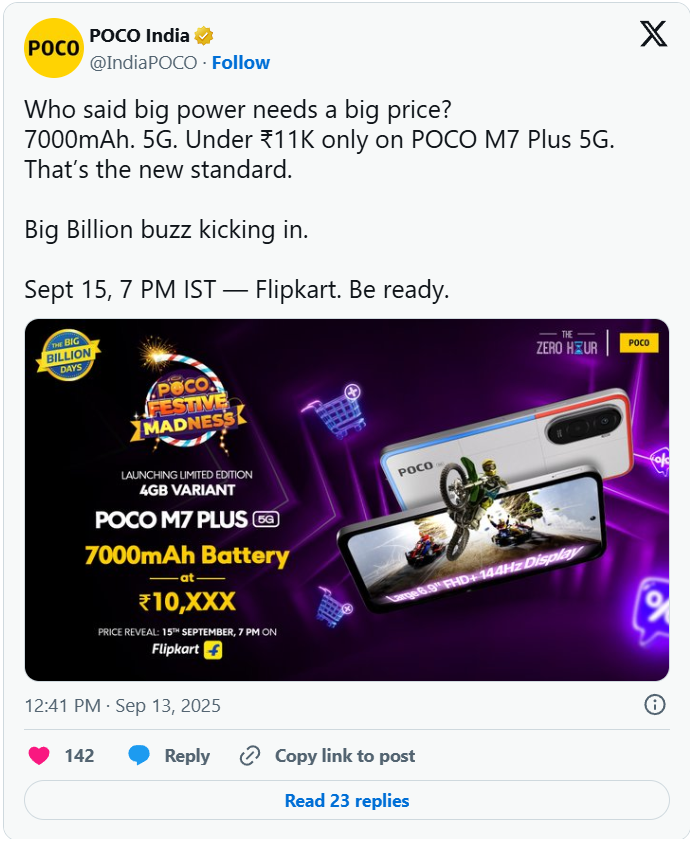 Poco M7 Plus ra mắt phiên bản 4GB RAM giá rẻ: Smartphone màn hình 144Hz - Techlade