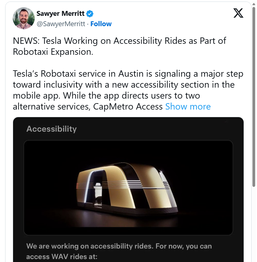 Tesla Robotaxi sẽ hỗ trợ người khuyết tật - Techlade