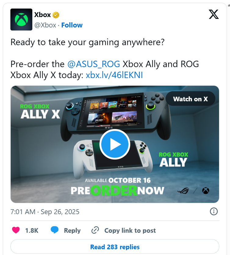 ROG Xbox Ally và Ally X chính thức công bố giá - Techlade