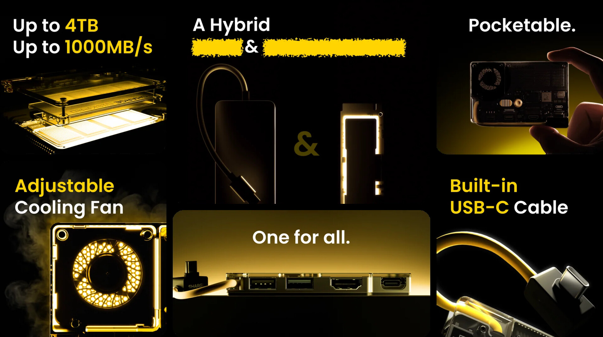 Sharge ra mắt Disk Pro: SSD di động tích hợp cổng HDMI, quạt tản nhiệt chủ động - Techlade